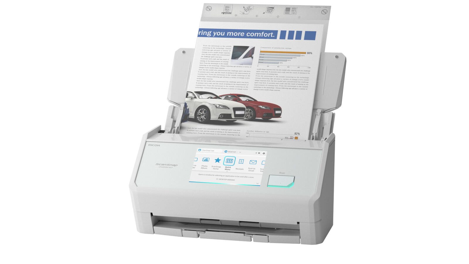 RICOH ScanSnap iX2500 WH Dokumenten-Scanner RICOH ScanSnap iX2500 WH Dokumenten-Scanner